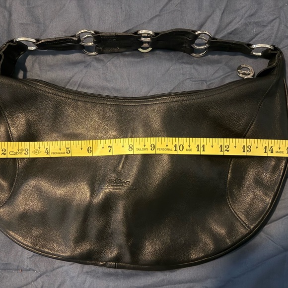 Longchamp Black Leather Shoulder Bag - Picture 8 of 11